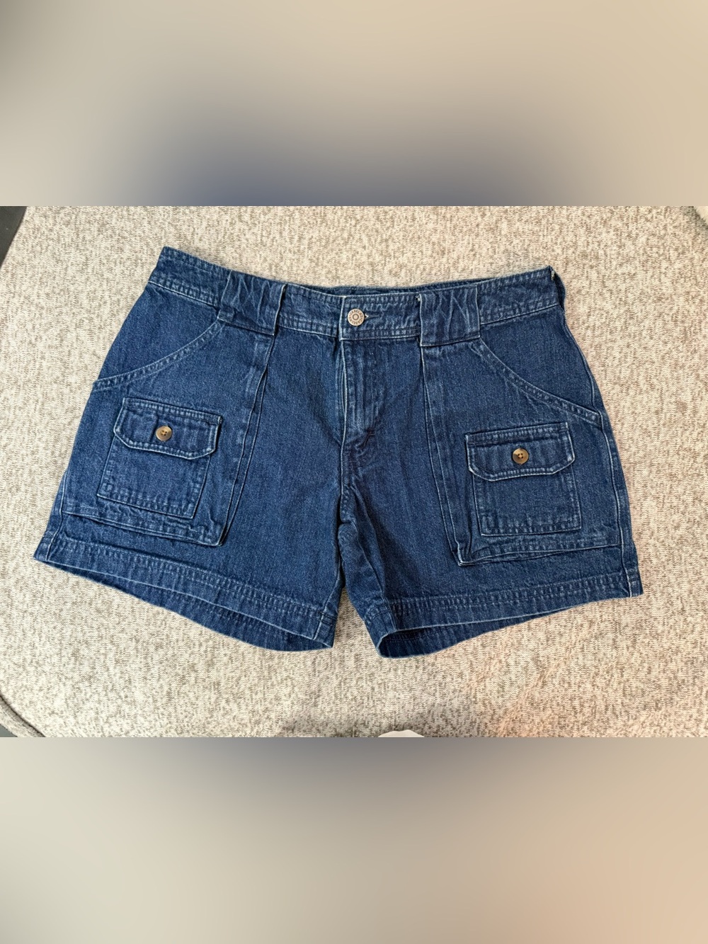 Cabela's Dark Blue Denim Cargo Shorts
